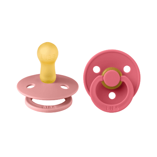 14BIBS 02 SUCETTES COLOUR PACIFIER DUSTY PINK CORAL SIZE 1 0M+
